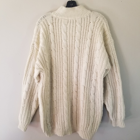 Vintage Daniel B White Natural Neutral Cream Sweater 100% Acrylic Size Large - Picture 5 of 7